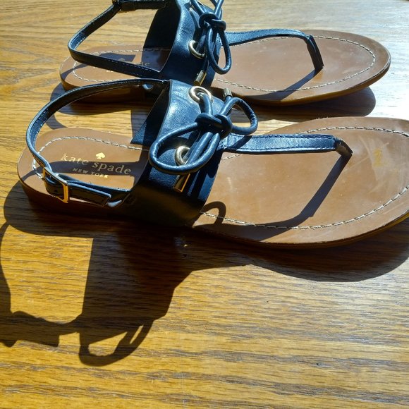 Kate Spade Navy Blue Thong Sandals - Picture 11 of 16
